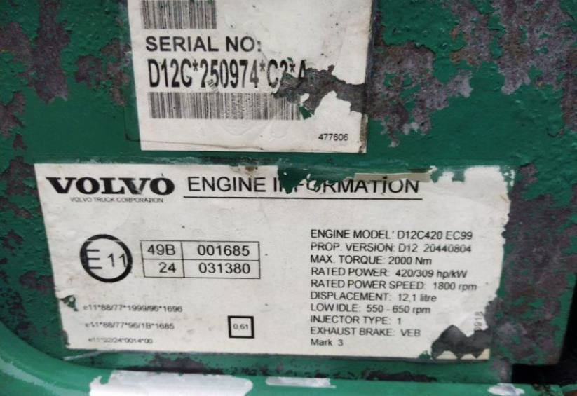 Двигатель Volvo FH12 D12C фото 4